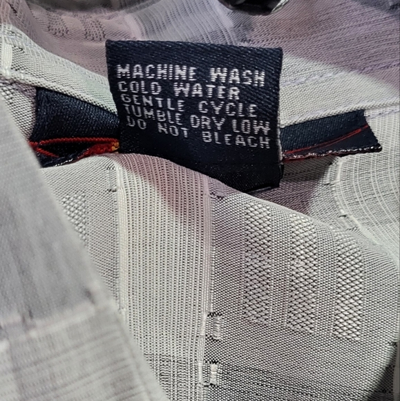 L.A.BEAT NWT Light Gray Windowpane Collared Short Sleeve Dress Shirt Size 2XL - Picture 4 of 6